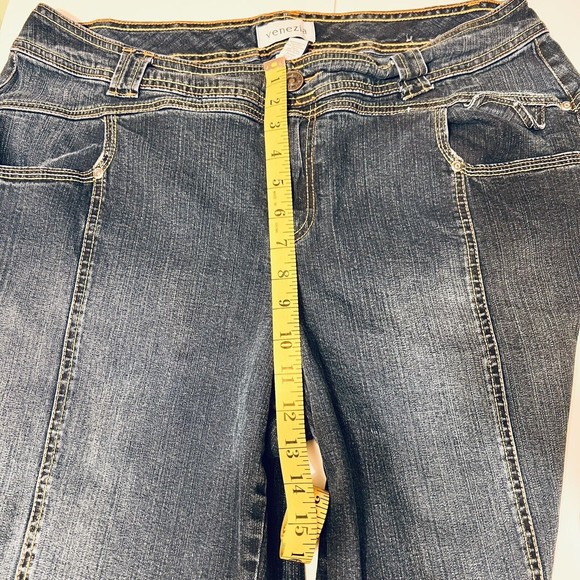 Venezia women's denim cotton pockets decorative seams Bermuda shorts 18/16 pics - Picture 4 of 16